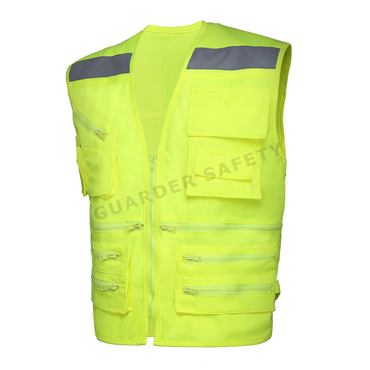 Hi Vis Muti-pocket safety vest V56