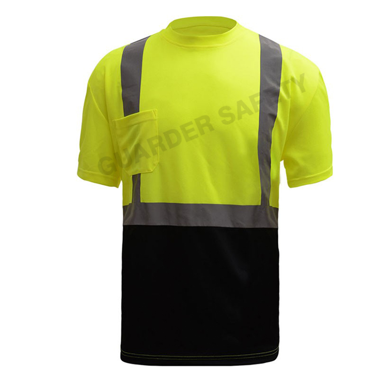 ANSI Class 2 Black Bottom Safety T-Shirt T21